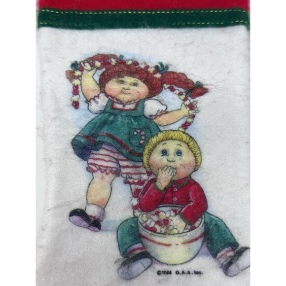 Vintage 1984 Cabbage Patch Kids Christmas Stockings Set of 2 Holiday - Picture 4 of 8